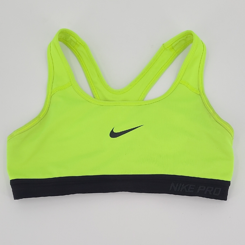 Nike Pro Women's Neon Yellow Sports Bra